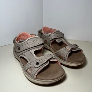 SAS San Antonio Shoes Womens Embark Sport Sandals US Size 7.5 GUC Grey Pink